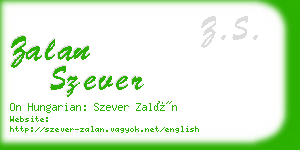 zalan szever business card